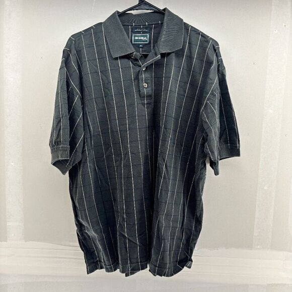 Bolle Golf Polo Men's Medium Shirt 60'S Two Ply Mercerized Cotton Plaid Shirt - Picture 1 of 6